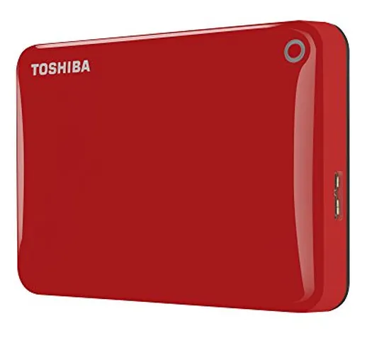 Toshiba HDTC820ER3CA Canvio Connect II HDD Esterno da 2TB, Rosso
