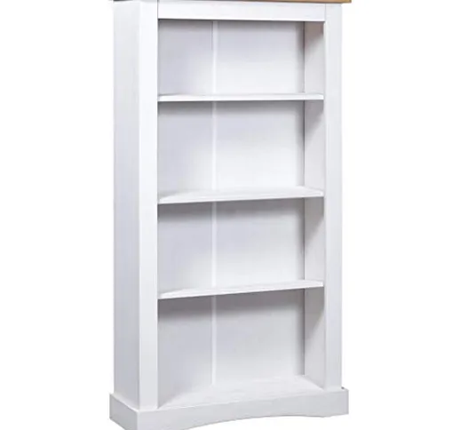 vidaXL - Libreria a 4 Livelli, in Pino Messicano, 81 x 29 x 150 cm