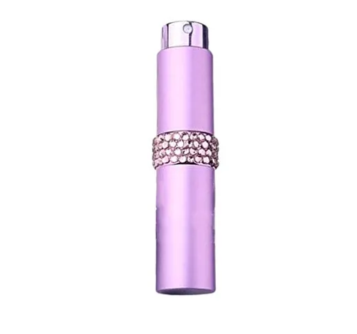 Minkissy Flacone Spray Vuoto Piccolo Vetro Strass Riutilizzabile Profumo Vuoto Atomizzator...