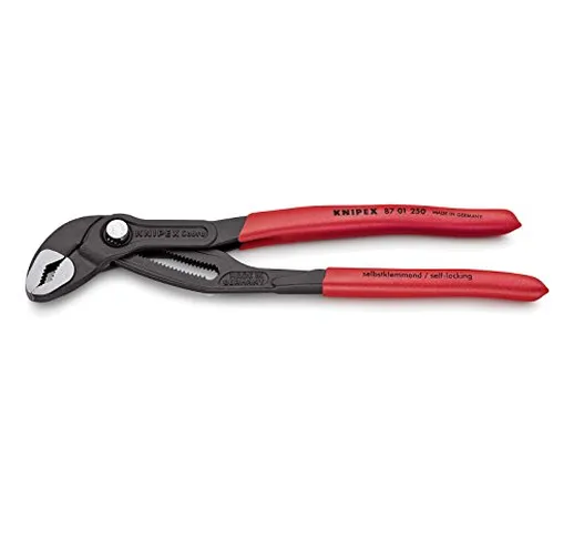 KNIPEX Cobra Pinza regolabile di nuova generazione per tubi e dadi (250 mm) 87 01 250