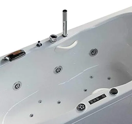 Relax Vasca idromassaggio con avviamento Pneumatico in Acrilico 170x70 cm - Sonia VPN