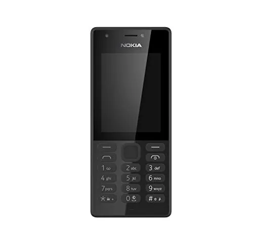 Nokia 216 Telefono Cellulare Dual Sim, Display 2.4" a Colori, Bluetooth, Fotocamera, Nero...