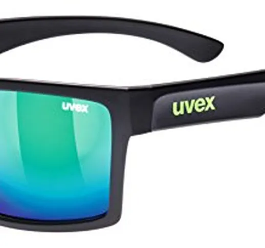 uvex lgl 29, sonnenbrille Unisex Adulto, Black Mat/Green, one size