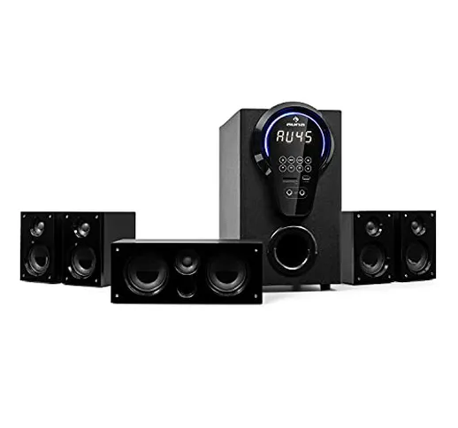 AUNA Areal 525 DG - Surround Sound System 5.1, Home Theater 5.1, Potenza: 125 Watt RMS, Su...