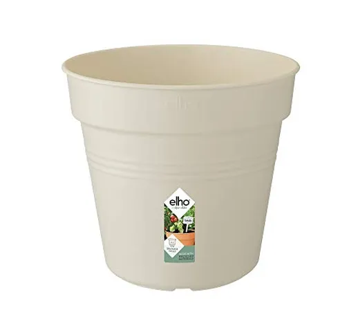 Elho Green Basics Growpot 11 cm – Vaso da fiori, in cotone, bianco, 11 x 11 x 10.1 cm
