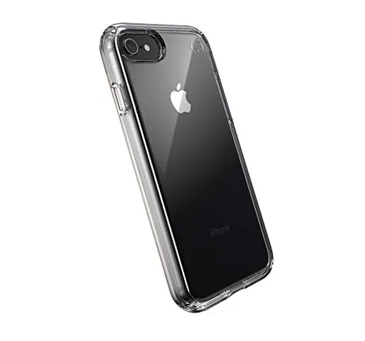 Speck Presidio Perfect-Clear - Cover per iPhone SE 2020/8/7 con rivestimento MICROBAN, Mul...