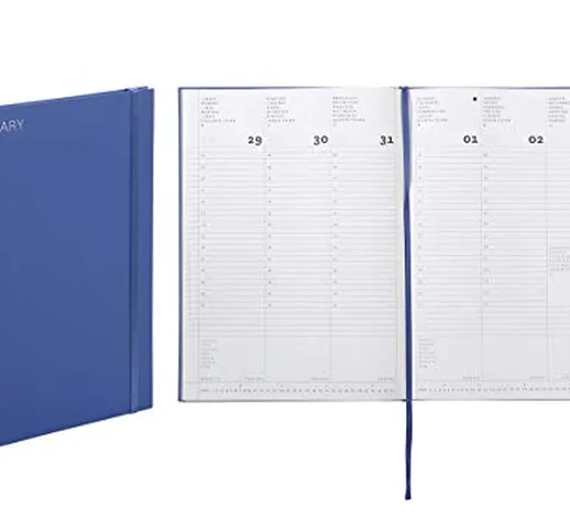 Agenda 2020 settimanale da scrivania, 21 x 29,7 cm colore blue