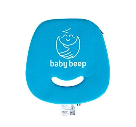 Baby Beep Bbam1 Cuscino Bluetooth Anti Abbandono Universale per Seggiolini Auto, Blu (Azzu...