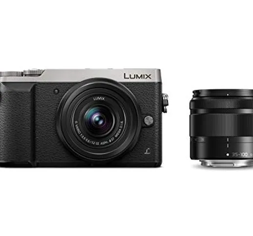 Panasonic Lumix DMC-GX80WEGS Fotocamera DSLM con Funzionalità di Registrazione 4K, Sistema...