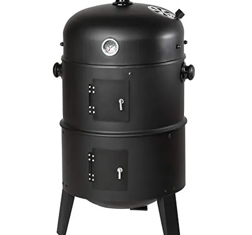 TecTake BBQ BARBECUE SMOKER A CARBONELLA - modelli differenti - (3in1 BBQ SMOKER (400820))