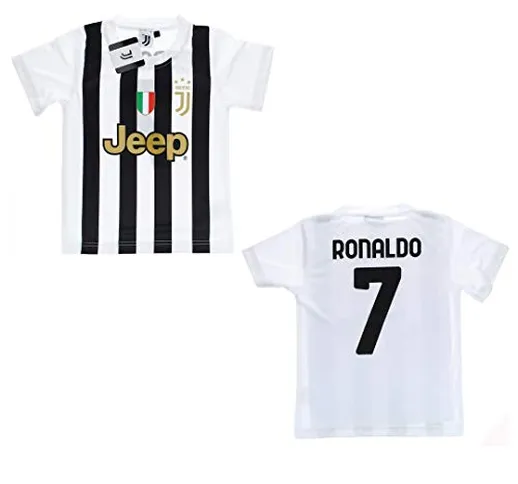 JUVE Juventus Maglia Tifoso Home Stagione 2020/2021 - Numero 7 Ronaldo CR7 - Uomo - 100% P...