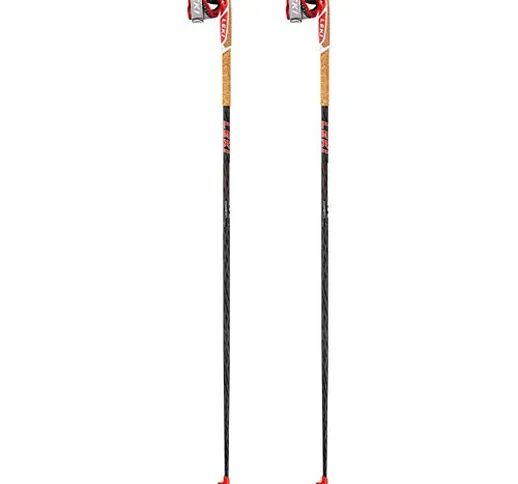 Leki Bastoncini Trail Running Vertical K, Weiss-neonrot, 125cm