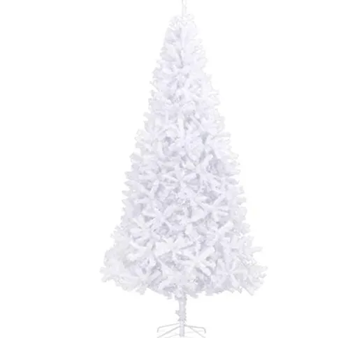 Festnight Albero di Natale Artificiale Bianco 300 cm