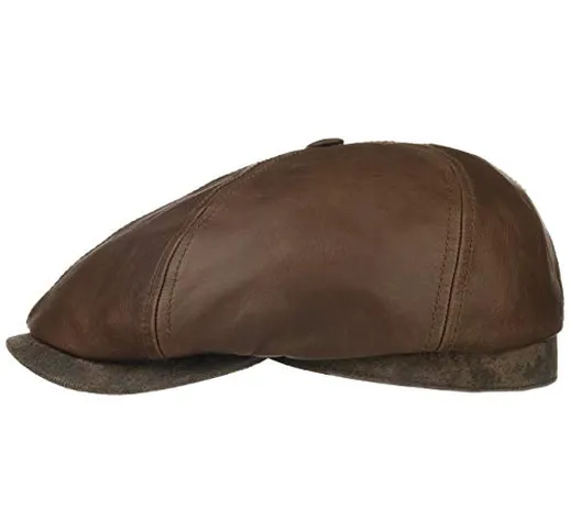 Stetson Brooklin Coppola in Pelle Uomo - Berretti da Cappelli Invernali Berretto Piatto co...