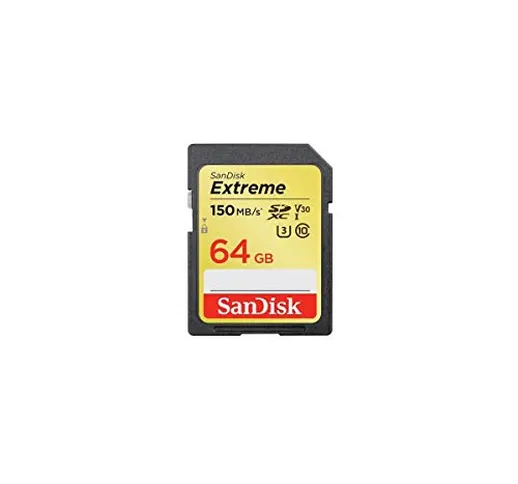 SanDisk 64GB Extreme SDXC UHS-I U3 Memory Card, Up to 150MB/s Read Speed