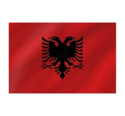 R&F srls Bandiera Albania Nazionale Tessuto Misura Standard 90 X 150 cm