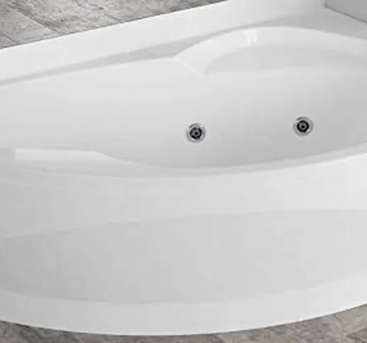 Vasca Bagno Idromassaggio Angolare Angolo Curva Asimmetrica Novellini Vogue Hydro 150x85 H...