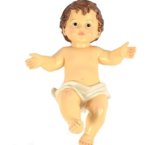 Aurora Store Statua di Gesù Bambino da 28 cm Design Tradizionale Bambinello Italiano Statu...