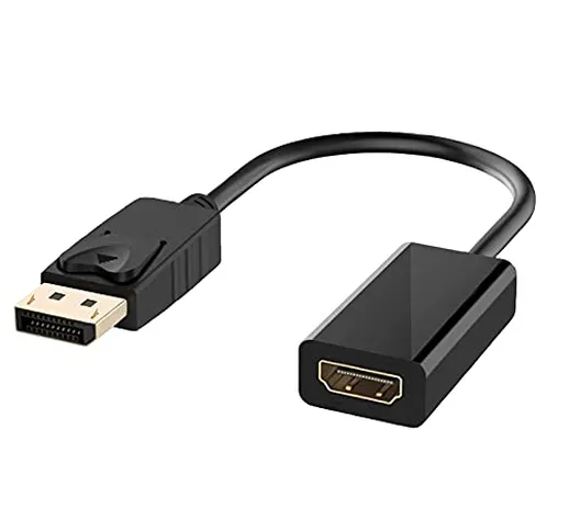 Jsdoin Adattatore da Displayport a HDMI, Da Maschio a HDMI Femmina Da 4 K con Supporto Aud...