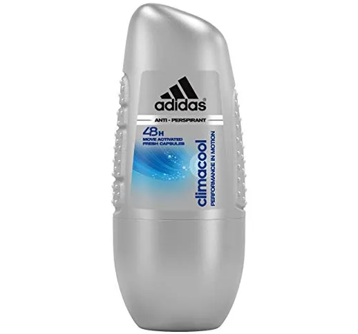 Adidas, Climacool Deodorante Roll On Uomo, 48 Ore di Freschezza, 50 ml