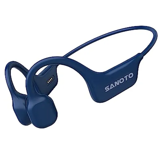 SANOTO Cuffie Conduzione Ossea Open Ear Auricolari Bluetooth 5.0 Ossea Auricolari Conduzio...