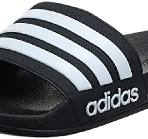 adidas Adilette Shower, Scarpe da Spiaggia e Piscina Uomo, Nero (Cblack/Ftwwht/Cblack Cbla...