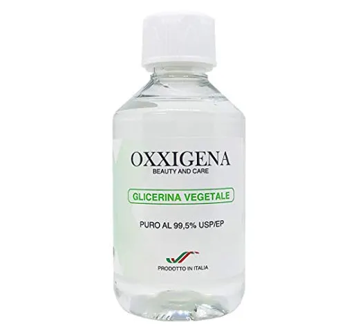 Oxxigena - Glicerina Vegetale Liquida Pura al 99,5% (Glicerolo) da 250 ml, Base Neutra Ful...