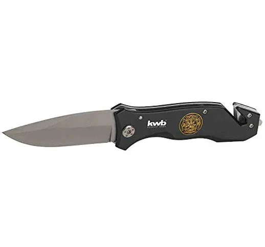 KWB 014710 - Coltello da tasca Emergency (con lama 90 mm, taglia cinture e rompivetro), 1 ...