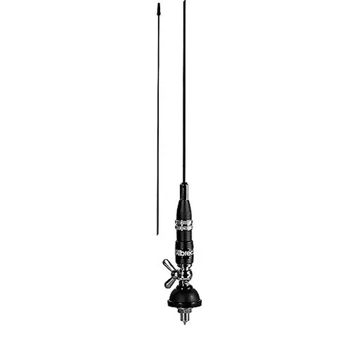 Albrecht 67130 Antenna CB Racer 90, 115 cm con Cavo Incluso, Schwarz (Schwarz)