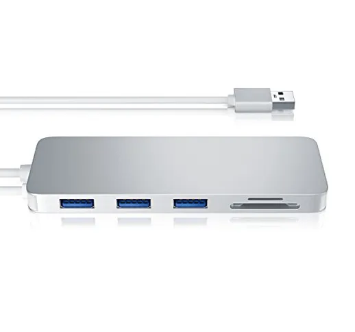 CSL-Computer USB 3.0 Hub Incluso Lettore di schede microSD Slot e SD Slot - per Notebook N...