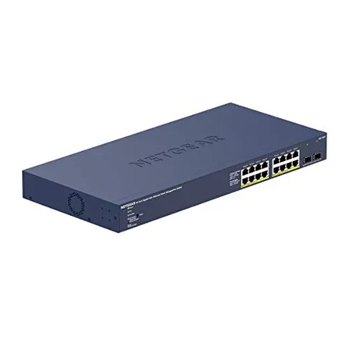 Netgear GS716TP - Switch Gigabit Ethernet LAN PoE a 16 porte Smart Managed Pro (con 16 PoE...