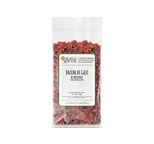 ITALIA SPEZIE - Bacche di goji 1 Kg - naturali, senza zucchero aggiunto - Qualità Certific...