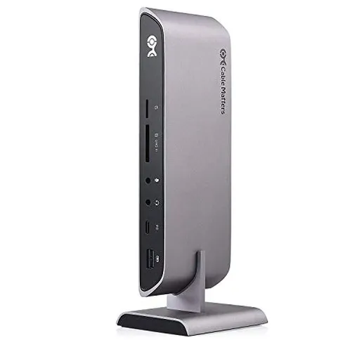 Cable Matters Dock USB C 10Gbps (Docking Station USB C) con Doppia HDMI 4K e Ricarica Lapt...