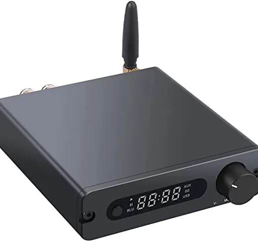 LiNKFOR HiFi Amplificatore Bluetooth 5.0 Audio Stereo 100W + 100W con IR Telecomando 192kH...