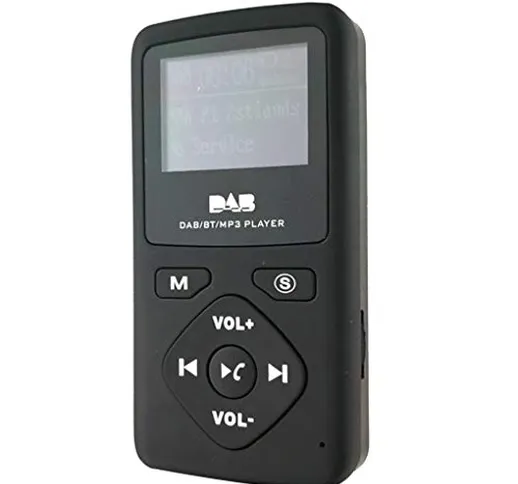 Dayertiy Ricevitore Radio Dab-P7 Pocket Bluetooth Radio Receiver Pocket Radio Display LCD...