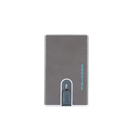 Porta Carte Credito Piatto | Piquadro Blue Square | PP4825B2R-Grigio6