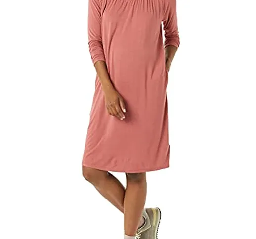 Amazon Essentials Gathered Neckline Maternity Dress Vestito, Rosso Mattone, XXL
