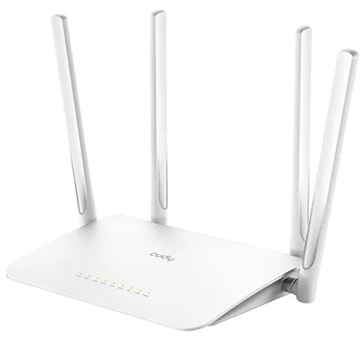 Cudy WR1300 Gigabit Router Wi-Fi Dual Band AC1200 Wireless, 5 Porte Gigabit, 4 Antenne Est...