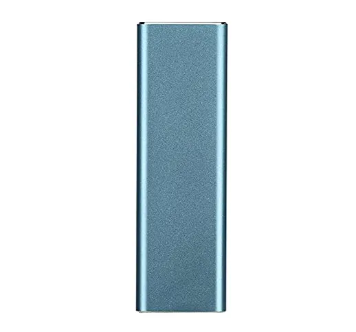 Hard Disk Esterno Protetto SSD Blu, Protezione Full Metal Antiurto Custodia per Disco Rigi...