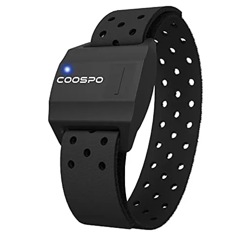 CooSpo HW706 Fascia Cardio da Braccio Bluetooth Ant+, Cardiofrequenzimetro Braccio Sensore...