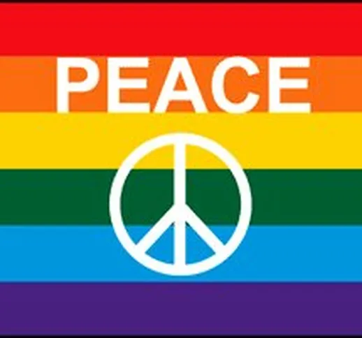 AZ FLAG Bandiera Arcobaleno Simbolo Pace 150x90cm - Bandiera Gay - Rainbow Flag 90 x 150 c...