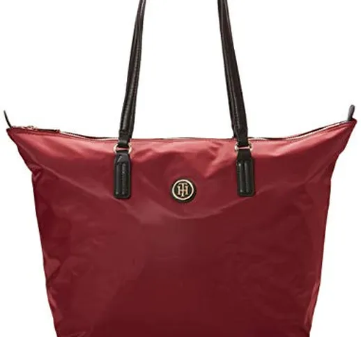 Tommy Hilfiger Poppy Tote Solid, Borse Donna, Rosso (Cabernet), 1x1x1 centimeters (W x H x...