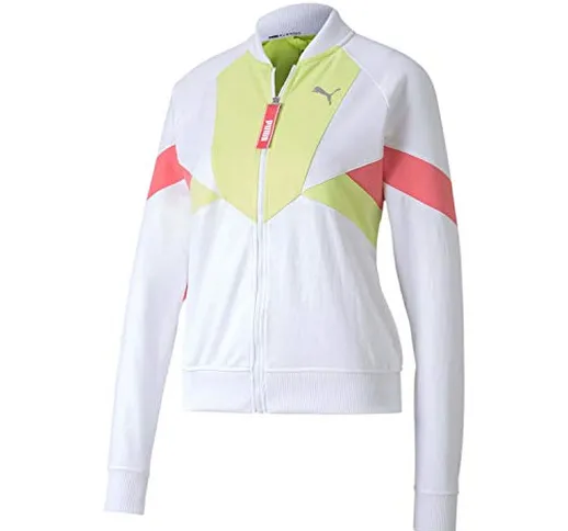 Puma Women Last Lap Trackjacket Abbigliamento da Running Training Jacket White - Lime 12