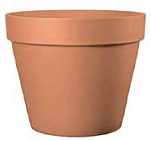 VASO IN TERRACOTTA (2 PEZZI) + SOTTOVASI IN TERRACOTTA (2 PEZZI) PER PIANTE E FIORI, DIAME...