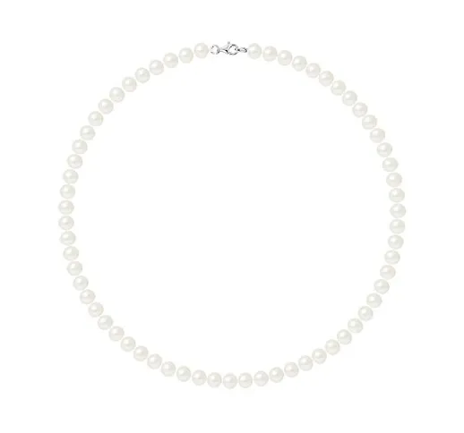 ⭐ Pearls & Colors - Collana Vere Perle di Coltura d'Acqua Dolce Semi-barocche - Colore Bi...