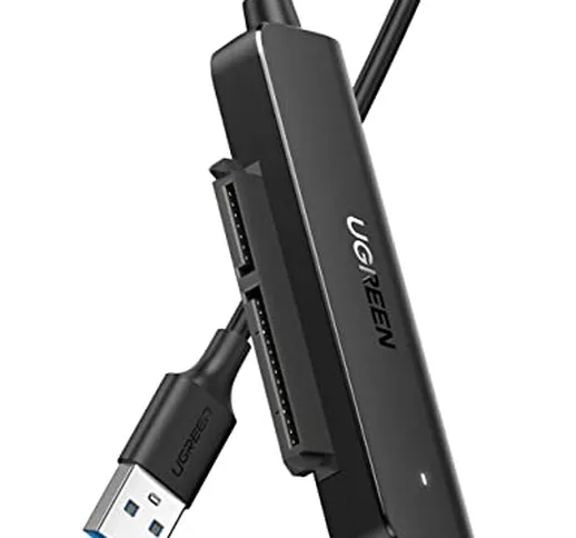 UGREEN Adattatore SATA USB 3.0 per SSD HDD 2.5" 6TB, Cavo SATA Slim 5Gbps UASP, Cable Hard...