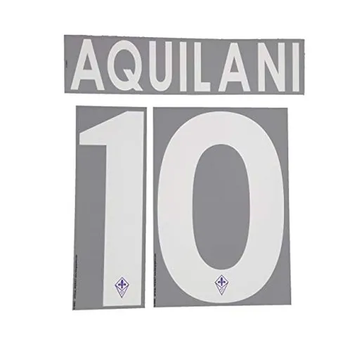 DEKOGRAPHICS Fiorentina 10 Aquilani Nome e Numero Maglia Home 2013/14 - Bianco, 10 - AQUIL...