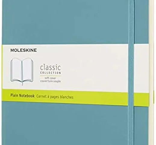 Moleskine Notebook Classic con Pagine Bianche, Taccuino Copertina Morbida e Chiusura ad El...