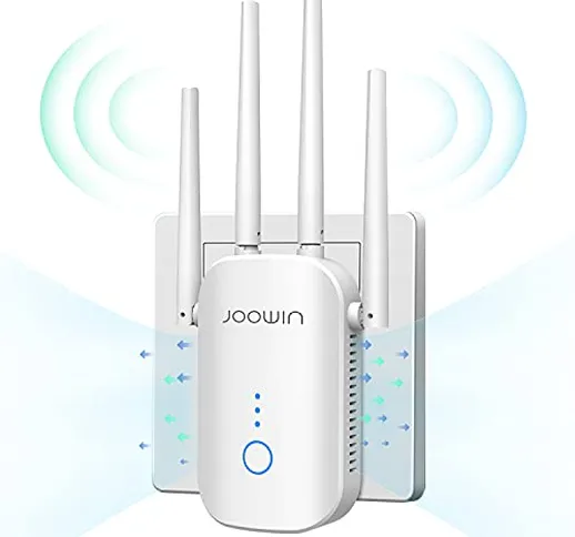 JOOWIN Ripetitore WiFi Wireless 1200Mbps WiFi Extender Dual Band 5GHz&2.4GHz Amplificatore...