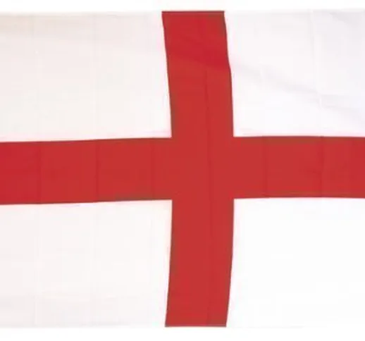 Kombat - Bandiera Inghilterra grande, 90 x 150 cm, con croce di San Giorgio